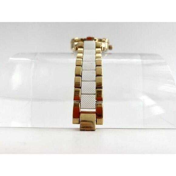 Gruen Chronograph Gold & White T Women's Rhinestone Wrist Watch - 30mm - WORKS! - Picture 4 of 10